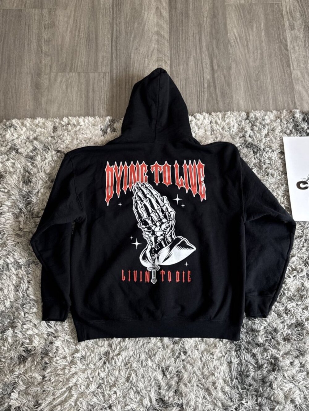 Popular Poison Black Popular Poison Dying To Live Livin Die Pullover Sz LARGE